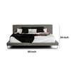 Zio Queen Size Platform Bed Cushioned Tufted Gray Faux Leather Upholstery By Casagear Home BM317276