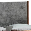 Xico Queen Size Platform Bed Panel Design Headboard Concrete Gray Brown By Casagear Home BM317309