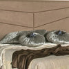 Cid Amy King Platform Bed Beige Eco Faux Leather Upholstery Brown Veneer By Casagear Home BM317314