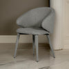 22 Inch Dining Side Chair Set of 2, Wingback, Plush Gray Linen Upholstery By Casagear Home