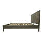 Cid Ohio King Size Platform Bed Panel Headboard with Gold Accents Brown By Casagear Home BM317322