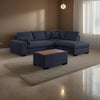 Eri 100 Inch Sectional Sofa, Right Chaise, Ottoman, Pillows, Dark Gray By Casagear Home