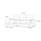 Lna 84 Inch Sectional Sofa Pull Out Bed Storage Chaise USB Light Gray By Casagear Home BM317332