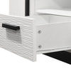 Sda 71 Inch TV Media Console, Door Cabinets, Drawers, Black Handles, White By Casagear Home