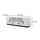 Sda 71 Inch TV Media Console Door Cabinets Drawers Black Handles White By Casagear Home BM317342
