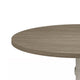 Sane 59 Inch Dining Table, Round Top with Pedestal Base, White, Gray By Casagear Home