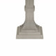 Sane 59 Inch Dining Table, Round Top with Pedestal Base, White, Gray By Casagear Home
