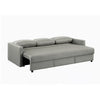 Dele 89 Inch Convertible Sleeper Sofa with Inner Storage Gray Linen By Casagear Home BM317358