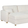 Masy 100 Inch Convertible Sleeper Sectional Sofa with Storage Chaise White By Casagear Home BM317359