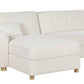 Masy 100 Inch Convertible Sleeper Sectional Sofa with Storage Chaise White By Casagear Home BM317359