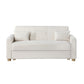 Masy 66 Inch Convertible Sleeper Sectional Loveseat with Storage White By Casagear Home BM317361