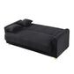 Masy 66 Inch Convertible Sleeper Sectional Loveseat with Storage Black By Casagear Home BM317362