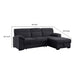 Geni Sleeper Sectional Sofa Right Chaise Dark Gray USB C Port BM317365