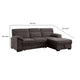 Geni Sleeper Sectional Sofa with Right Chaise Brown USB C Port BM317366