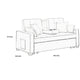 Oli 70 Inch Convertible Sleeper Loveseat Pull Out Bed 4 Pillows Beige By Casagear Home BM317370