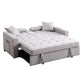 Oli 70 Inch Convertible Sleeper Loveseat Pull Out Bed Pillows Light Gray By Casagear Home BM317371