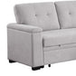 Lusy 85 Inch Reversible Sleeper Sectional Sofa Storage Chaise Light Gray By Casagear Home BM317375