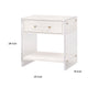 26 Inch Nightstand White Faux Shagreen Resin Drawer Acrylic Panel Legs By Casagear Home BM317378