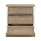 30 Inch Accent Cabinet 3 Brown Basket Woven Drawer Fronts Solid Oak Wood By Casagear Home BM317380