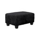 Ega 81 Inch Sectional Sofa with Reversible Chaise Ottoman Black Corduroy By Casagear Home BM317386