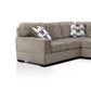 Zia 93 Inch Wide Sectional Sofa with Double Chaise Pillows Gray Chenille By Casagear Home BM317391