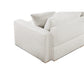 Dexy 84 Inch 3pc Modular Sectional Sofa 2 Pillows Ivory Teddy Fabric By Casagear Home BM317395