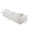 Dexy 84 Inch 3pc Modular Sectional Sofa 2 Pillows Ivory Teddy Fabric By Casagear Home BM317395