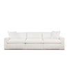 Dexy 84 Inch 3pc Modular Sectional Sofa, 2 Pillows, Ivory Teddy Fabric By Casagear Home