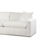 Dexy 119 Inch 4pc L Shape Modular Sectional Sofa Ivory Teddy Fabric By Casagear Home BM317396