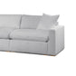 Dexy 119 Inch 4pc Modular L Sectional Sofa Pillows Light Gray Teddy Fabric By Casagear Home BM317398