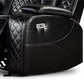 Aile 37 Inch Modern Power Recliner Chair, Black Faux Leather Upholstery
 By Casagear Home