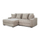 Lsy 2pc Oversize Sectional Sofa Reversible Chaise Beige Jumbo Corduroy By Casagear Home BM317406