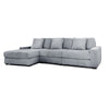 Lsy 3pc Oversize Sectional Sofa Reversible Chaise Gray Jumbo Corduroy By Casagear Home BM317408