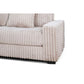 Lsy 3pc Oversize Sectional Sofa Reversible Chaise Beige Jumbo Corduroy By Casagear Home BM317409