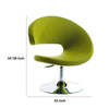 Cid Rory 26 Inch Lounge Chair, Adjustable Height, Green Fabric, Metal, Wood By Casagear Home