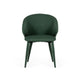 Cid Erin 22 Inch Dining Chair Set of 2 Green Linen Wingback Design Wood By Casagear Home BM317422