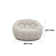 Reno Ola 48 Inch Accent Chair Tufted Cloud Seat Beige Fabric Wood Frame By Casagear Home BM317427