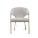 Cid Kasa 23 Inch Dining Chair Off White Fabric Wingback Antique Brass By Casagear Home BM317428