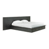 Cid Lime Queen Platform Bed, 2 Drawers, Wall Headboard, Dark Gray Finish By Casagear Home