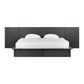 Cid Lime Queen Platform Bed, 2 Drawers, Wall Headboard, Dark Gray Finish By Casagear Home