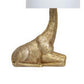 25 Inch Table Lamp, Jungle African Giraffe Statuette Gold Metal Base By Casagear Home