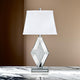 Ashley 30" Table Lamp, Mirrored Angle Crystal Accent Base, Chrome
