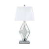 Ashley 30" Table Lamp, Mirrored Angle Crystal Accent Base, Chrome