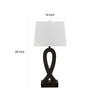 29 Inch Table Lamp Set of 2 Black Sculptural Solid Base Empire Hardback By Casagear Home BM317498