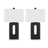 Ashley 27" Table Lamp Set of 2, Black Cutout Base, Fabric Shade