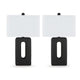 Ashley 27" Table Lamp Set of 2, Black Cutout Base, Fabric Shade