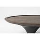 64 Inch Coffee Table Free Form Irregular Top Modern Dark Ash Brown By Casagear Home BM317506