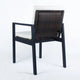 Eni Outdoor Dining Chair Set of 2, Cushioned Seat and Back, White, Black By Casagear Home