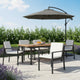 Eni Outdoor Dining Chair Set of 2, Cushioned Seat and Back, White, Black By Casagear Home
