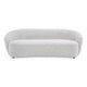 90 Inch Sofa Contemporary Curved Round Back Plush Off White Black Feet By Casagear Home BM317515